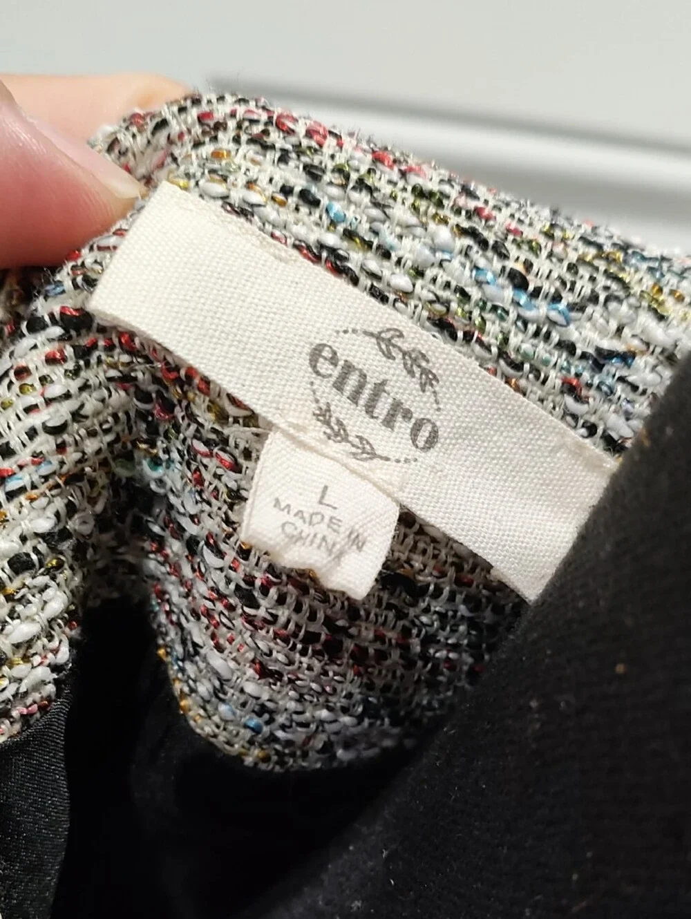 entro cropped tweed